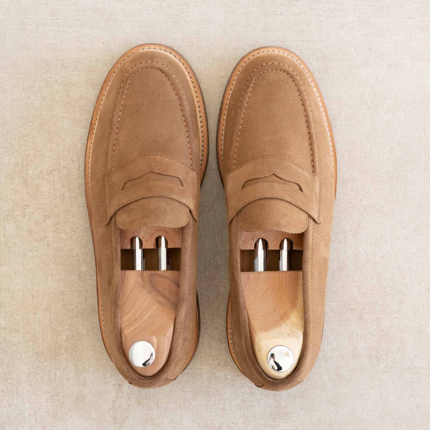 Paul - Chaussures Mocassin Daim Taupe