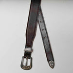 Charger l&#39;image dans la galerie, Luca - Ceinture Western en Cuir Marron
