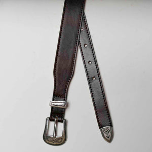 Luca - Ceinture Western en Cuir Marron