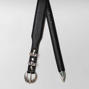 Angel - Ceinture Western en Cuir Noir