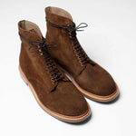 Charger l&#39;image dans la galerie, Plain Toe - Chaussures Boots Daim Cognac
