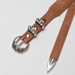 Charger l&#39;image dans la galerie, Angel - Ceinture Western en Daim Marron
