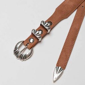 Angel - Ceinture Western en Daim Marron