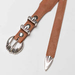 Charger l&#39;image dans la galerie, Angel - Ceinture Western en Daim Marron
