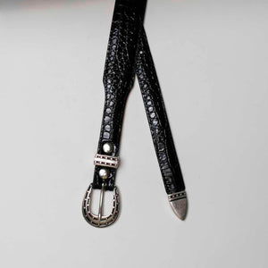 Tuco - Ceinture Western en Cuir de veau Noir