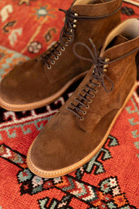 Plain Toe - Chaussures Boots Daim Cognac