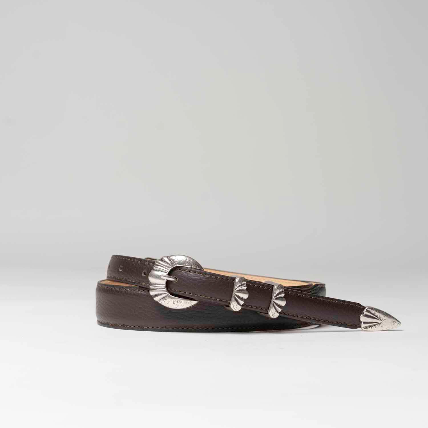 Angel - Ceinture Western en Cuir Marron