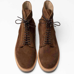 Plain Toe - Chaussures Boots Daim Cognac