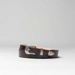 Charger l&#39;image dans la galerie, Luca - Ceinture Western en Cuir Marron
