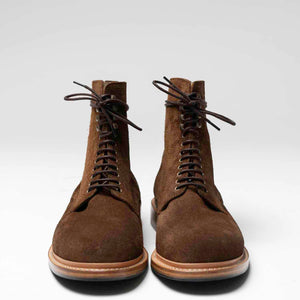 Plain Toe - Chaussures Boots Daim Cognac