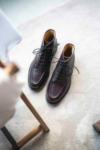 Wayne - Chaussures Boots Cuir Bordeaux