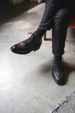 Charger l&#39;image dans la galerie, Wayne - Chaussures Boots Cuir Bordeaux
