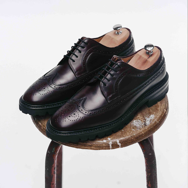 Brogues - Chaussures Derby Cuir Bordeaux – Max Sauveur