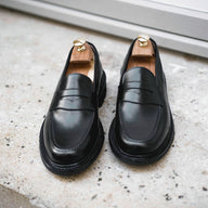 Paul - Chaussures Mocassin Cuir Noir